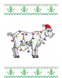 Baaa Humbug Goat Santa Hat Christmas Lights Ugly Sweater Gift Tie Dye Hoodie