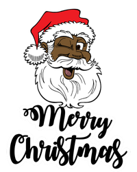 Black Winking Santa Merry Christmas African American Santa Great Gift Tank Top