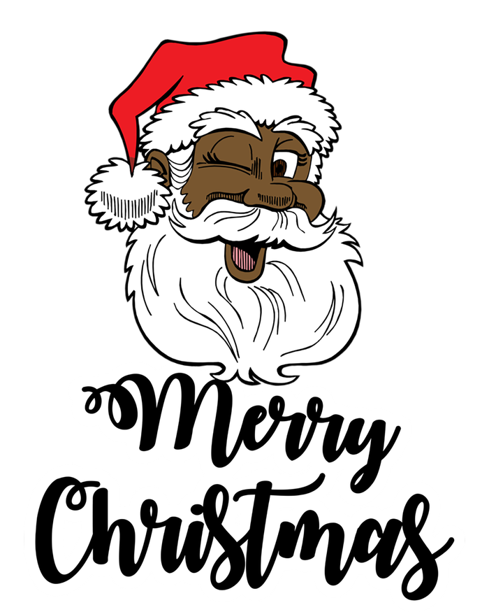 Black Winking Santa Merry Christmas African American Santa Great Gift Tank Top