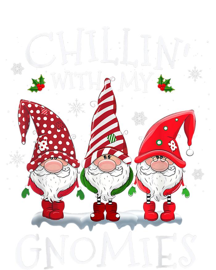 Chillin With My Gnomies Funny Hilarious Gnome Christmas Meaningful Gift Full-Length Apron With Pockets