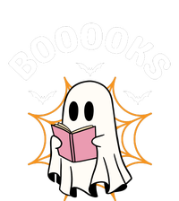 Booooks Cute Halloween Ghost Read More Books Funny Spooky Women's Long Sleeve Flannel Pajama Set 