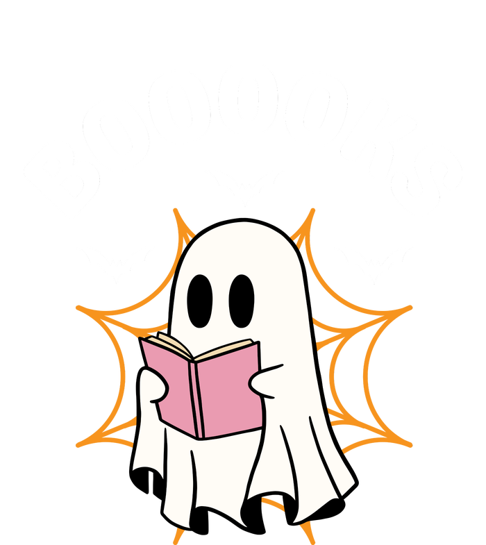 Booooks Cute Halloween Ghost Read More Books Funny Spooky Women's Long Sleeve Flannel Pajama Set 