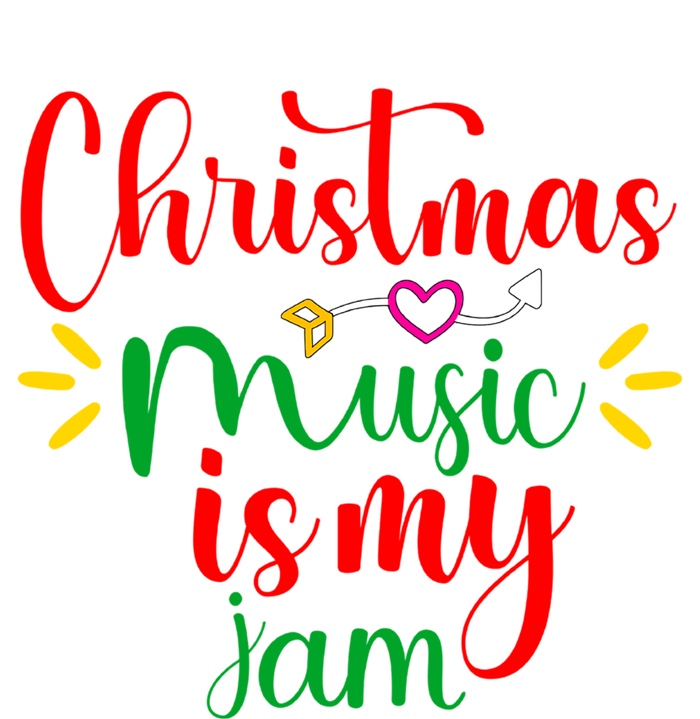 Christmas Music Is My Jam Funny Christmas Music Lover Quote Funny Gift Women's Long Sleeve Flannel Pajama Set 