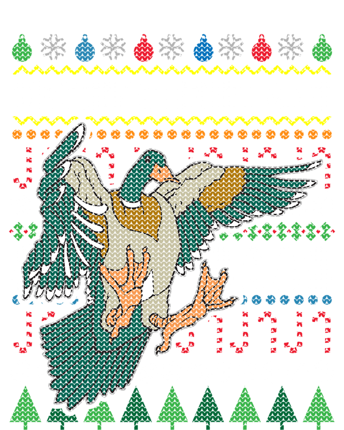 Flying Mallard Duck Merry Christmas Ugly Xmas Design Gift T-Shirt