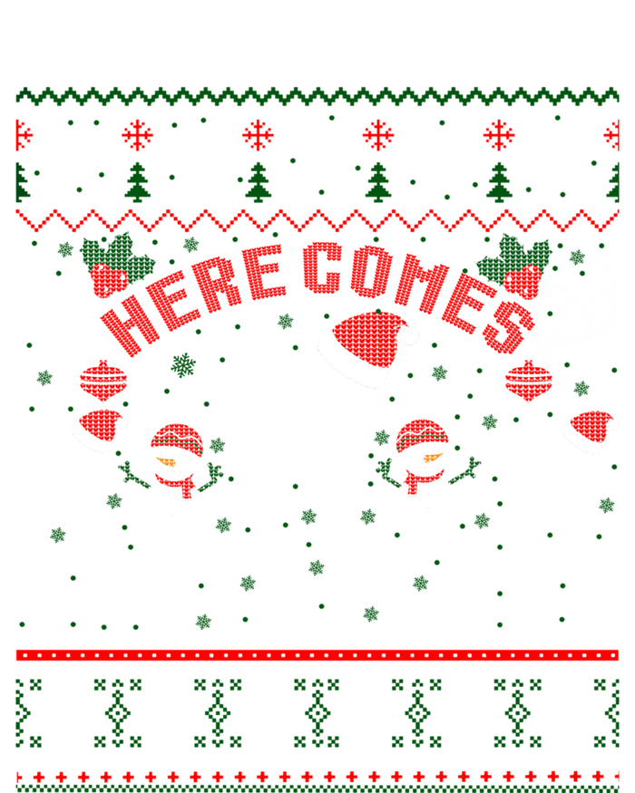 Here Comes Santa Floss Dentist Christmas Ugly Sweater Cute Gift Toddler Long Sleeve Shirt