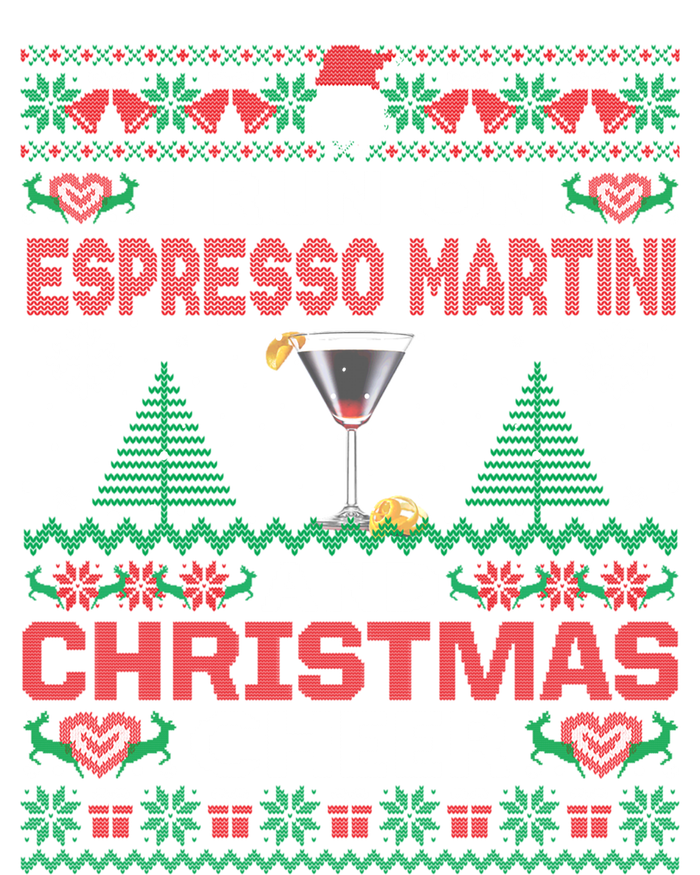 I Run On Espresso Martini And Christmas Cheer Ugly Sweater Gift T-Shirt