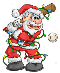 Baseball Christmas Softball Santa Claus Coaster