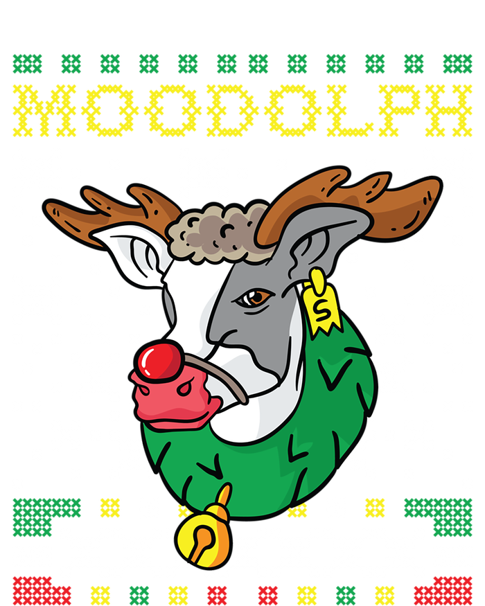 Moodolph Moo Cow Reindeer Ugly Christmas Sweater Farmer Gift T-Shirt