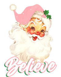 Vintage Pink Santa Claus Pink Christmas Believe Santa Gift T-Shirt