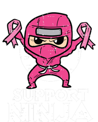 Kids Support Ninja Pink Cute Breast Cancer Awareness Sustainable Knit Beanie