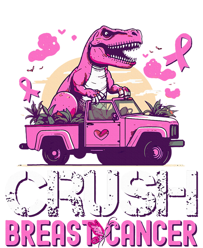 Crush Breast Cancer Awareness Monster Truck V-Neck T-Shirt