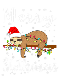 Merry Slothmas Funny Christmas Lights Pajama For Sloth Lover Gift T-Shirt