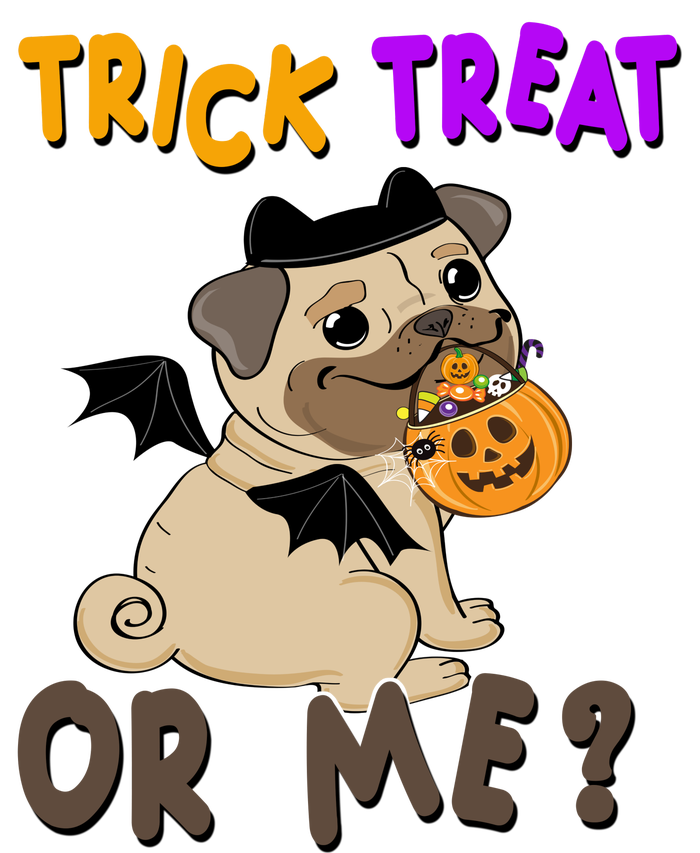 Trick Treat Or Me Pug Dog Halloween T-Shirt