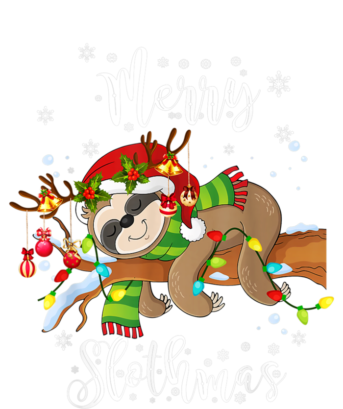 Merry Slothmas Funny Xmas Christmas Pajamas For Sloth Lovers Gift Ladies Long Sleeve Shirt