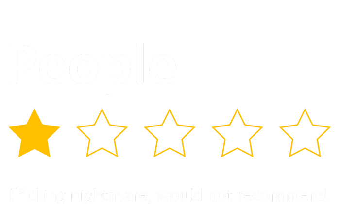 People One Star Fucking Nightmare Would Not Recommend Sarcastic Review Yupoong Adult 5-Panel Trucker Hat