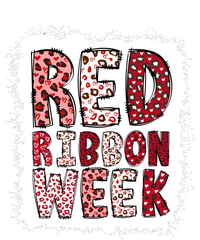 Bleached Red Ribbon Week Leopard We Wear Red For Awareness Tie Dye Hoodie