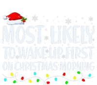 Most Likely To Wake Up First On Christmas Morning Xmas Light Valucap Bio-Washed Visor