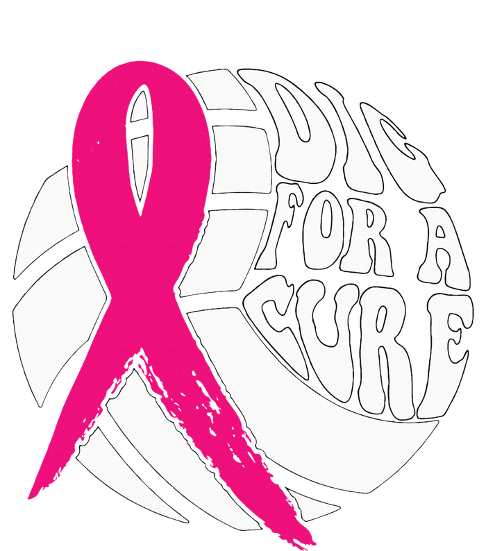 Dig For A Cure Breast Cancer Awareness Volleyball Pink Out Valucap Bio-Washed Visor