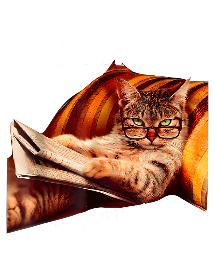 Funny Retired Cat Reading Not My Problem Anymore Retirement Dry Zone Grid Polo