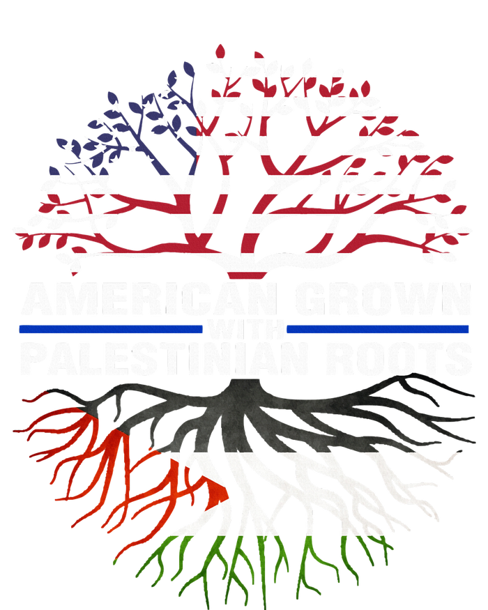 American Grown Palestinian Roots Palestine Flag Tall T-Shirt