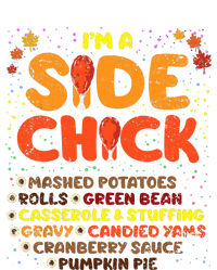 Im A Side Chick Thanksgiving Day Funny Turkey Leg Autumn Women's Racerback Cropped Tank