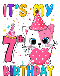 ItS My 7th Birthday Girl Funny Cat Birthday 7 Year Old T-Shirt