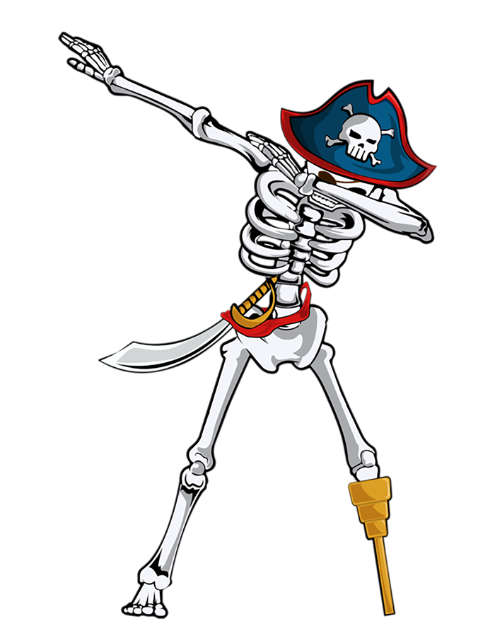 Dabbing Pirate Skeleton Funny Halloween Dab Meaningful Gift Long Sleeve Shirt