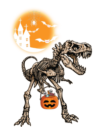 Halloween Dinosaur Skeleton T Rex Scary Pumpkin Moon Great Gift T-Shirt