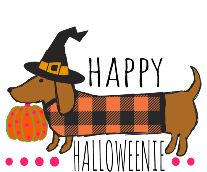 Funny Happy Halloweenie Dachshund Halloween Buffalo Plaid Gift Kids Tie-Dye T-Shirt