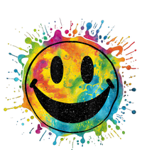 Retro Happy Face Rainbow Tiedye Splatter – 70s Peace Smile Sweatshirt