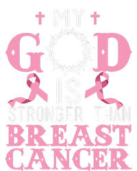 My God Is Stronger Than Christian Breast Cancer Awareness Kids Hoodie