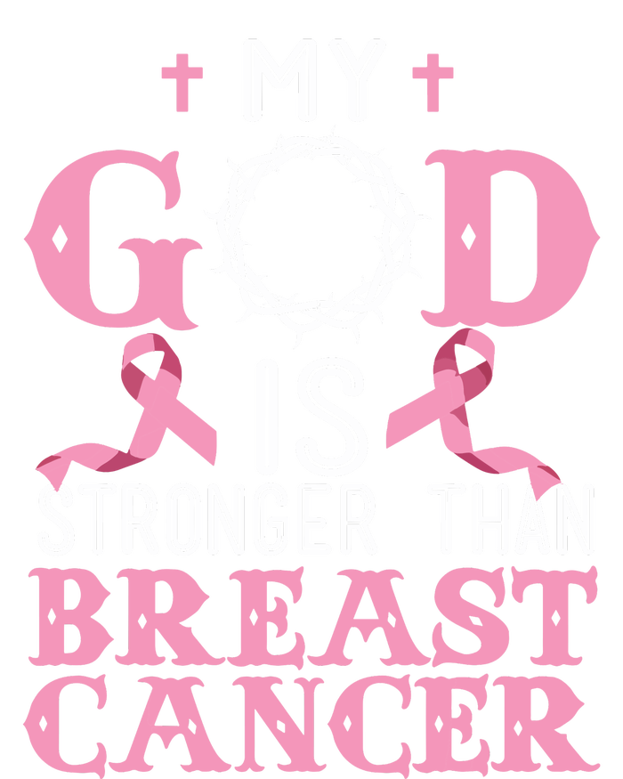 My God Is Stronger Than Christian Breast Cancer Awareness Kids Hoodie