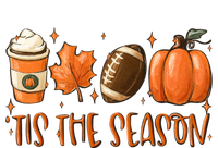 Tis The Season Pumpkin Leaf Latte Fall Thanksgiving Football Gift Full-Length Apron With Pockets