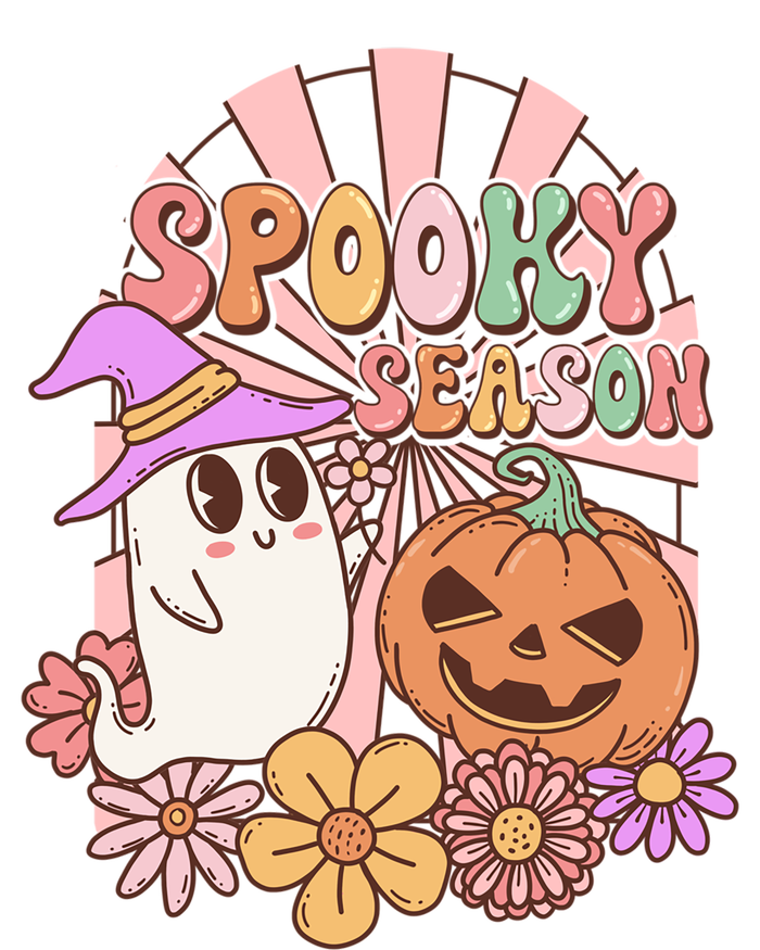 Spooky Season Floral Retro Groovy Halloween Ghost Costume Meaningful Gift Full Zip Hoodie