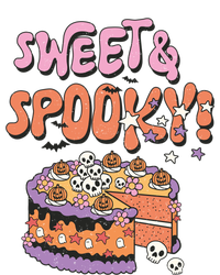 Sweet And Spooky Skulls Pumpkins Retro Groovy Halloween Cake Gift T-Shirt