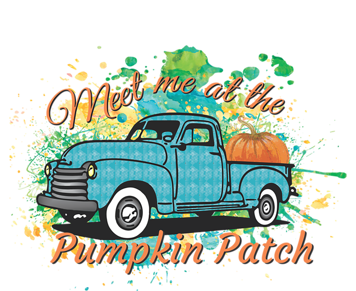 Watercolor Farm Truck Meet Me At The Pumpkin Patch Gift Tank Top