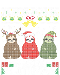 Merry Slothmas Ugly Christmas Sweater For Sloth Lovers Meaningful Gift Striped Beanie with Solid Band