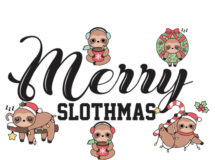 Merry Slothmas Funny Sloth Christmas Cute Animal Kingdom Gift Kids T-Shirt