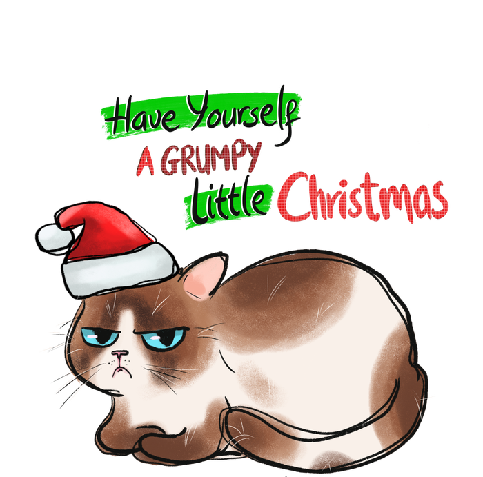 Grumpy Christmas Cat | Have Yourself A Grumpy Little Christmas Adult Drive Performance Visor