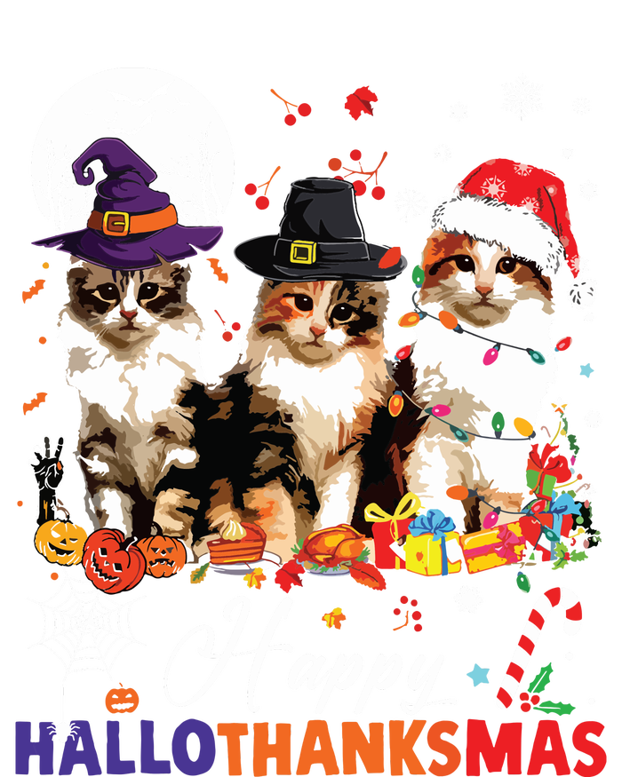 Cat Halloween Christmas Happy Hallothanksmas Thanksgiving Button