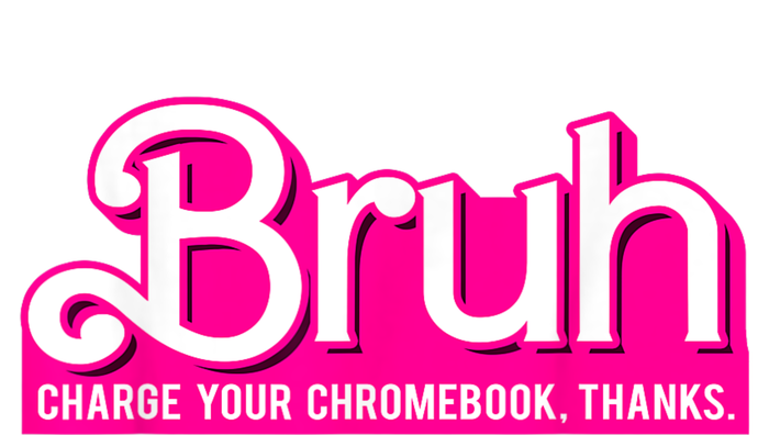 Bruh Charge Your Chromebook Thanks Pink Funny Teacher School Women's Long Sleeve Flannel Pajama Set 