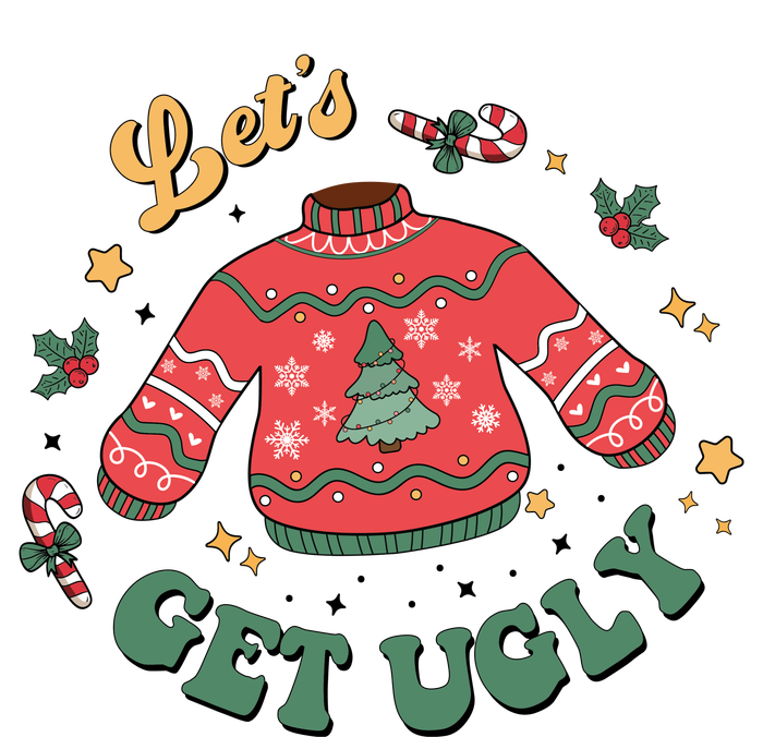 Lets Get Ugly Funny Christmas Kids Long Sleeve Shirt