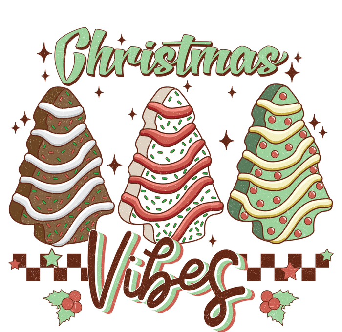 Christmas Vibes Cookie Tree Retro Cooling Performance Long Sleeve Crew