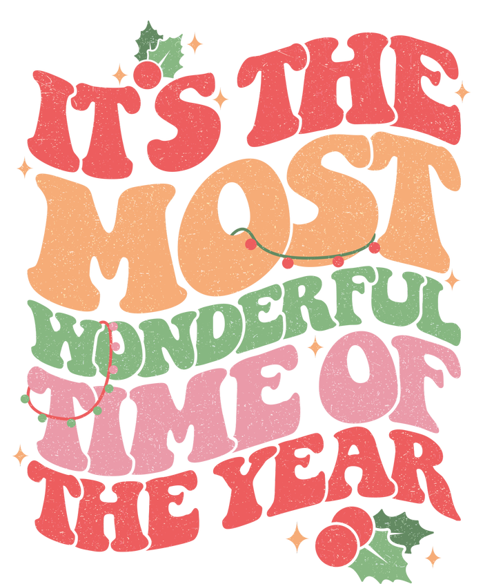 Its The Most Wonderful Time Of The Year Christmas Groovy Tie-Dye T-Shirt