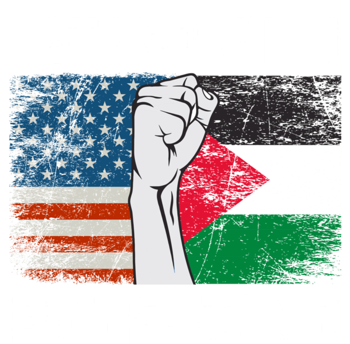 I Stand With Palestine For Their Freedom Us Palestine Flag Premium T-Shirt