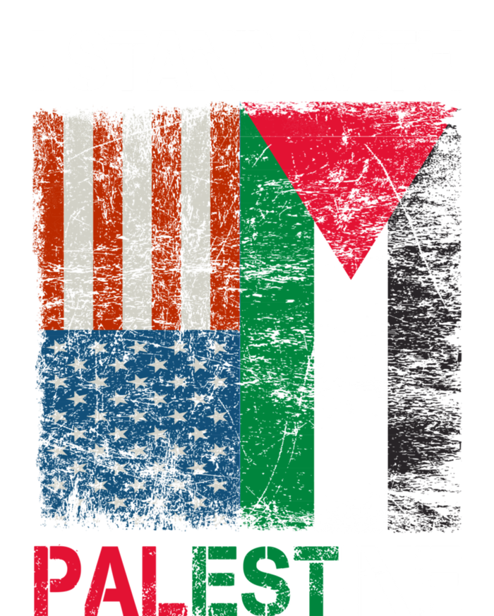 I Stand With Palestine Us Flag Palestinians Fla Mousepad