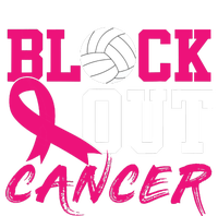 Volleyball Breast Cancer Awareness Block Out Cancer Women's Crop Top Tee