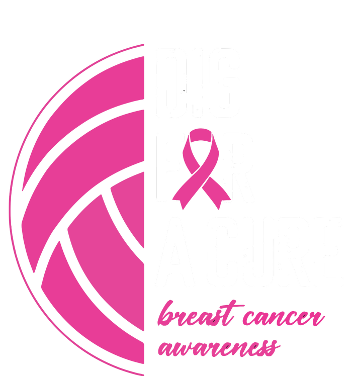 Volleyball Pink Out Dig For A Cure Breast Cancer Awareness Women's Racerback Cropped Tank