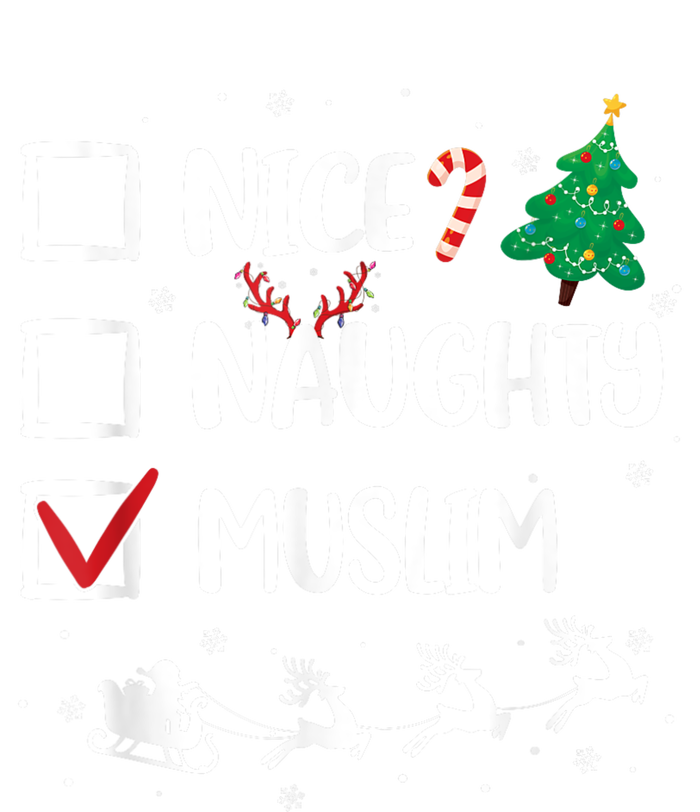 Naughty Nice Muslim Christmas Funny Santa Hat Xmas Gifts T-Shirt