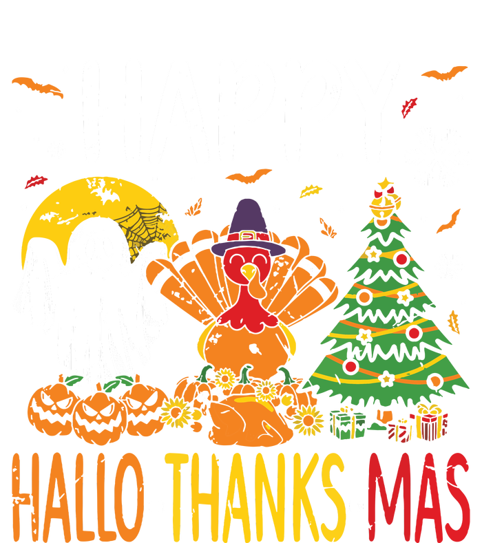 Hallothanksmas Halloween Thanksgiving Christmas T-Shirt